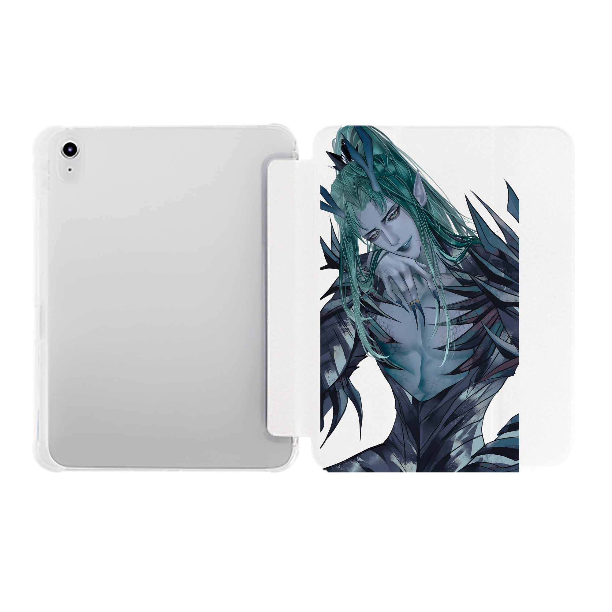 （画像用） Ne Zha 2 ナタ 魔童の大暴れ IPad ケース ペン収納付き 三つ折りスタンド PUレザー×シリコン 対応機種9.5/10.5/10.9インチ